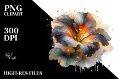 Glossy Nasturtium Watercolor Clipart Product Image 3