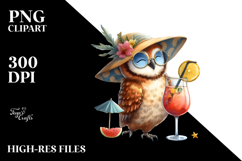 Happy Owl, Beachwear Cocktail PNG Product Image 2