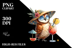 Happy Owl, Beachwear Cocktail PNG Product Image 2