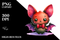 Funny Bat Summer Sticker Clipart Product Image 2