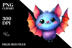 Funny Bat Summer Sticker Clipart Product Image 2