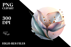 Abstract Golden Tulip PNG Product Image 2