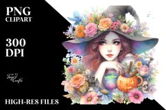 pastel witch flowers clipart Product Image 3