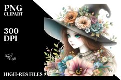 pastel witch flowers clipart Product Image 1