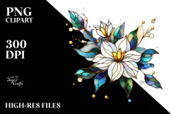 Stained Gardenia, Watercolor PNG Product Image 2