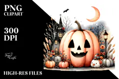 Cute Halloween Pumpkin, High-Res PNG Product Image 2