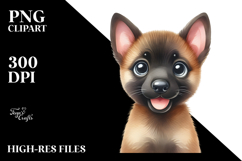 Happy Malinois Watercolor PNG Product Image 2