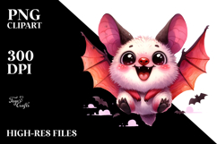 Funny Bat Summer Sticker Clipart Product Image 2