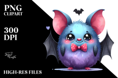 Funny Bat Summer Sticker Clipart Product Image 2