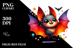 Funny Bat Summer Sticker Clipart Product Image 2