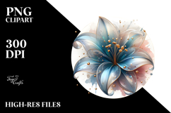 Abstract Lobelia Made of , Watercolor PNG Product Image 2