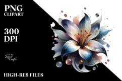 Abstract Glossy Lobelia PNG Product Image 2