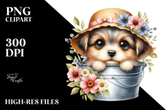 Cute Baby Dog from Bucket, Transparent PNG Product Image 2