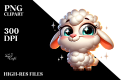Goofy Cartoon Lamb PNG Product Image 2
