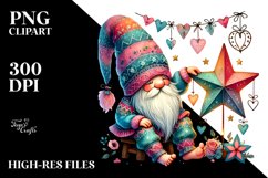 Whimsical Gnome on Star, High-Res PNG Product Image 2