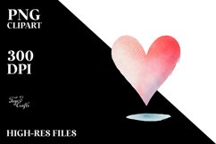 Simple Watercolor Heart PNG Product Image 2