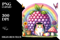 Colorful Fruit Rainbow Mushroom Butterfly | Sublimation Product Image 2