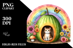 Colorful Fruit Rainbow Mushroom Butterfly | Sublimation Product Image 2