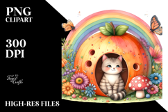 Colorful Fruit Rainbow Mushroom Butterfly | Sublimation Product Image 2