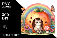 Colorful Fruit Rainbow Mushroom Butterfly | Sublimation Product Image 2