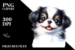 Baby Japanese Chin Watercolor PNG Product Image 2