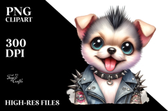Cute Punk Baby Puppy PNG Product Image 2