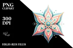 Colorful Whimsical Pastel Star | Sublimation Clipart Product Image 2