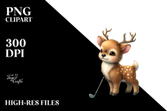 Cute Baby Elk Golf Moon Product Image 2