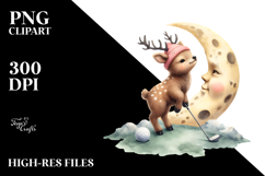 Cute Baby Elk Golf Moon Product Image 2