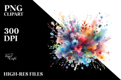 Colorful Brushstroke Splatter PNG Product Image 2