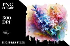 Abstract Vibrant Pastel Shiny Hyacinth, Transparent PNG Product Image 3