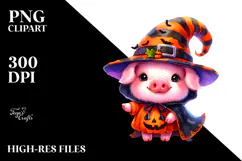 Baby Pig Halloween PNG Product Image 2