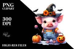 Cute Baby Pig Watercolor PNG Product Image 2