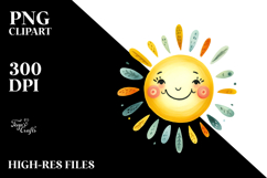 Whimsical Smiling Sun PNG Product Image 2