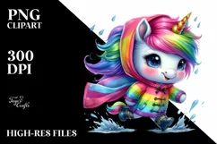 Happy Running Unicorn, Transparent PNG Product Image 1