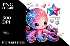 Colorful Boho Octopus, Transparent PNG Product Image 2
