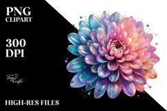 Shiny Chrysanthemum with Metallic Insertions, Transparent Product Image 1