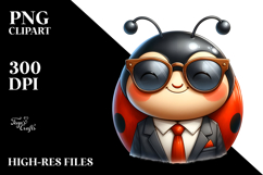 Washed Ladybug Portrait | Clipart Product Image 2