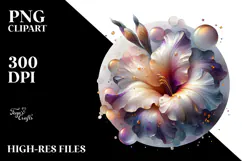 Glossy Gladiolus with Golden Insertions PNG Product Image 2