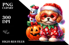 Vibrant Drawing Cute Baby Dog | Sublimation Clipart Product Image 2