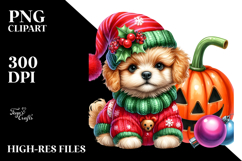 Vibrant Drawing Cute Baby Dog | Sublimation Clipart Product Image 2