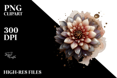 Glossy Dahlia in Material, PNG Product Image 2