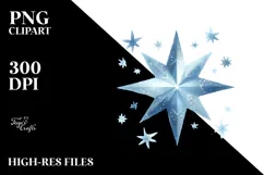 Washed Whimsical Star, Transparent PNG Product Image 2