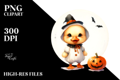 Baby Duck Standing on Moon, High-Quality PNG Product Image 2