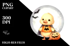 Cute Baby Duck for Halloween, High-Res PNG Product Image 2