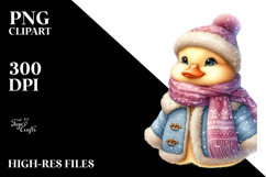 Winter Baby Duck PNG Product Image 2