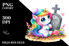Vibrant Drawing Cute Baby Unicorn | Sublimation Clipart Product Image 2