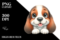 Baby Cartoon Basset Hound PNG Product Image 2