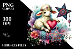 Lamb on Star PNG Product Image 2