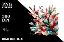 Wooden Cherry Blossom PNG Product Image 2